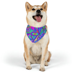 Pet Retro Pattern Bandana Collar