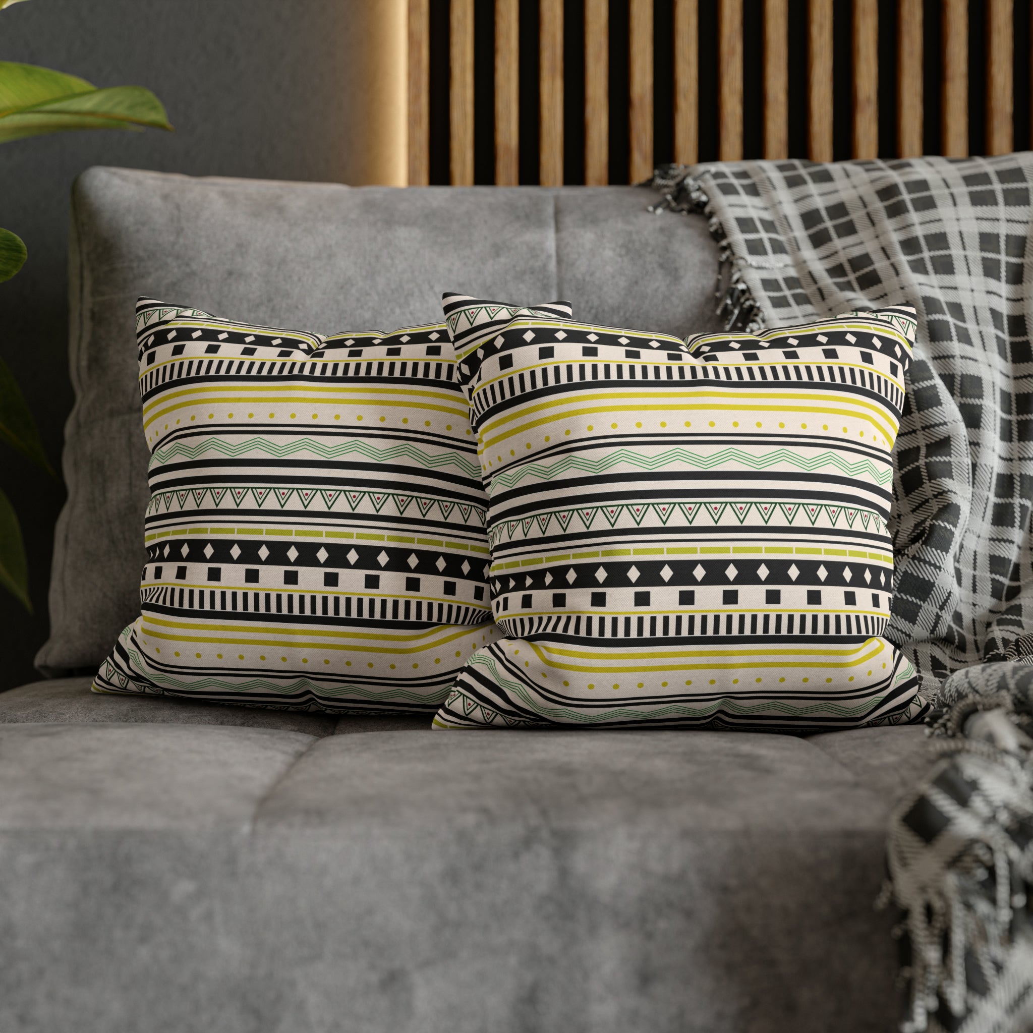 Aztec Pattern Cushion - Spun Polyester Square Pillow Case