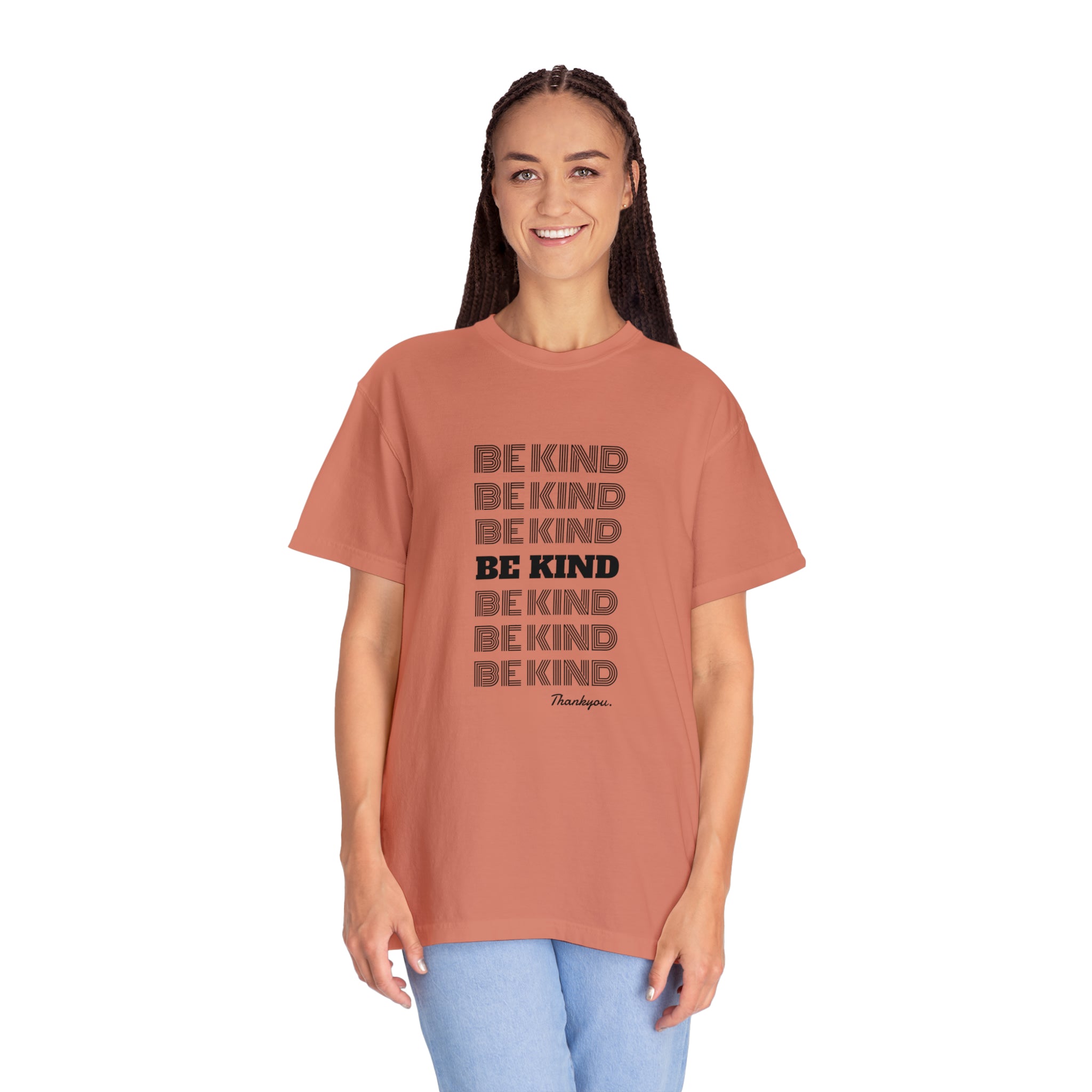 Slogan Garment-Dyed Unisex  T-shirt