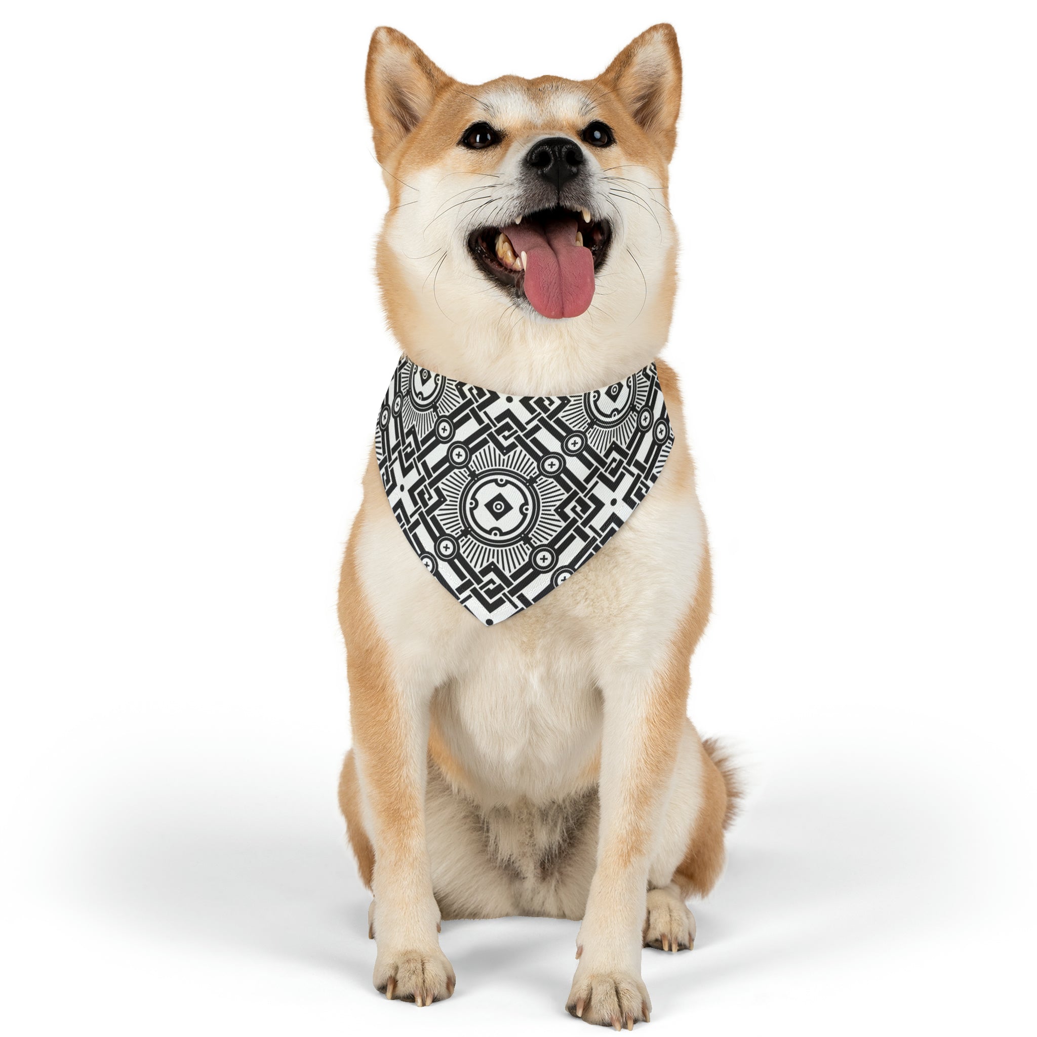 Pet Aztec Pattern Bandana Collar