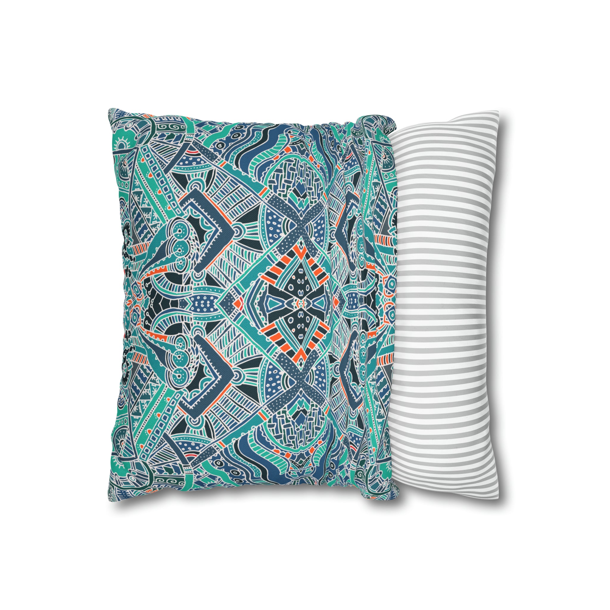 Aztec Pattern Cushion - Spun Polyester Square Pillow Case