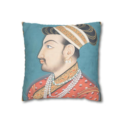 Vintage Mughal Print Cushion - Faux Suede Square Pillow Case