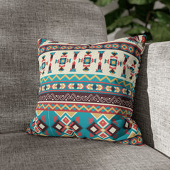 Aztec Pattern Cushion - Spun Polyester Square Pillow Case