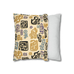 Aztec Pattern Cushion - Spun Polyester Square Pillow Case