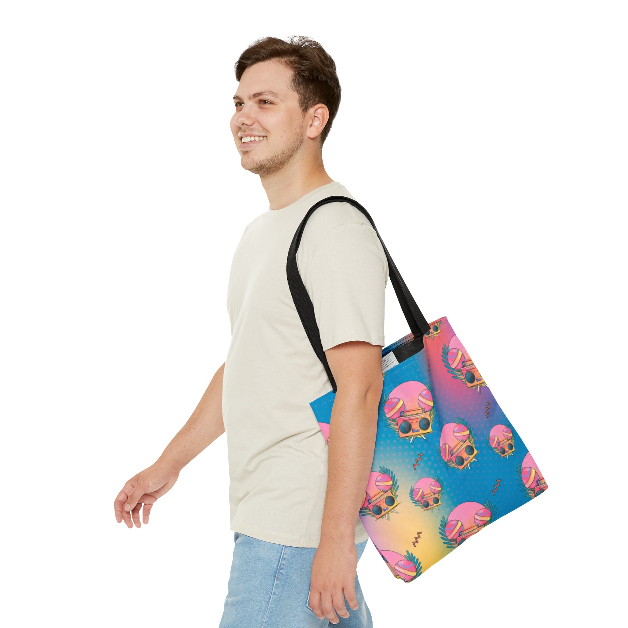 Gradient Zine Culture Pattern (AOP) Tote Bag
