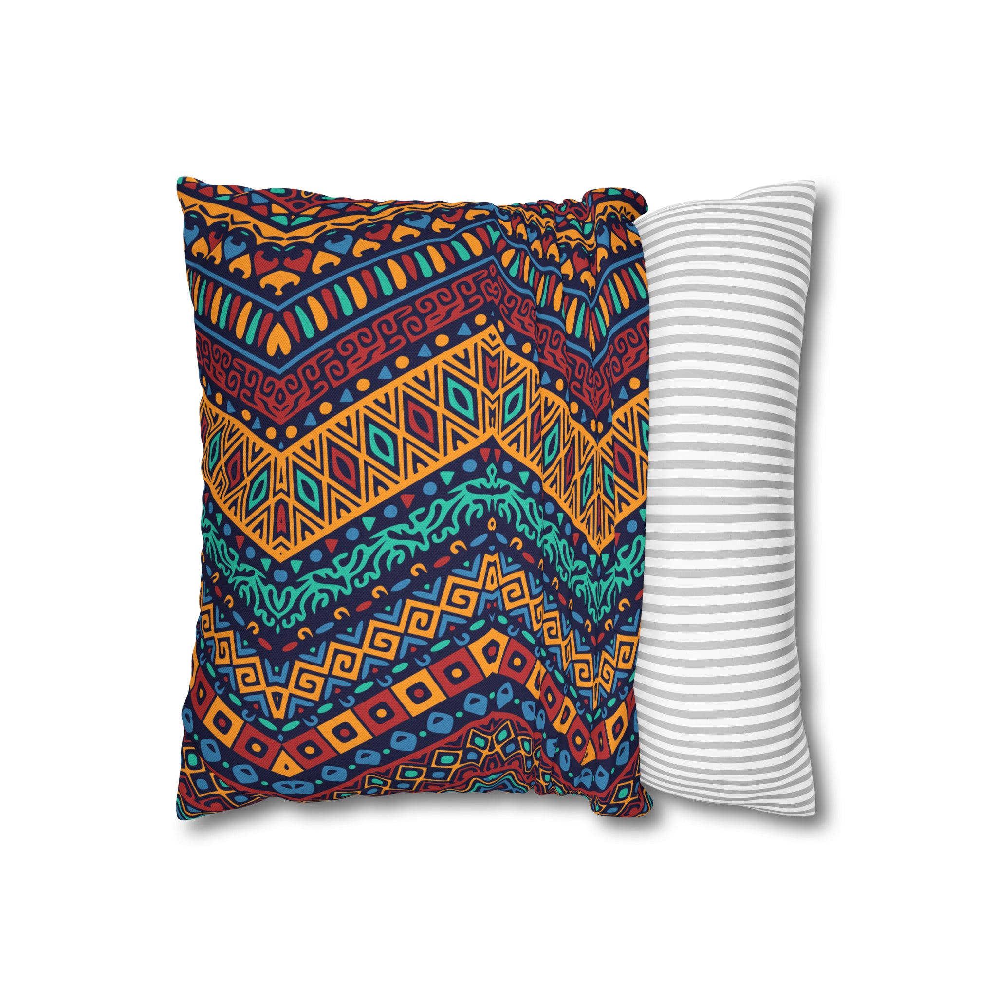 Aztec Pattern Cushion - Spun Polyester Square Pillow Case