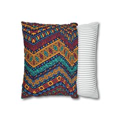 Aztec Pattern Cushion - Spun Polyester Square Pillow Case