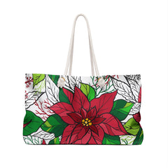 Holiday Season Floral Christmas Pattern (AOP) Weekender Bag