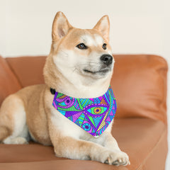 Pet Retro Pattern Bandana Collar