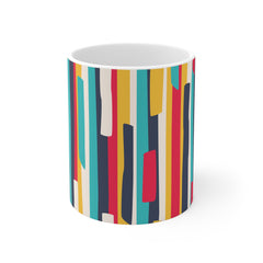 Flat Stripes Printed Mug - 11 OZ