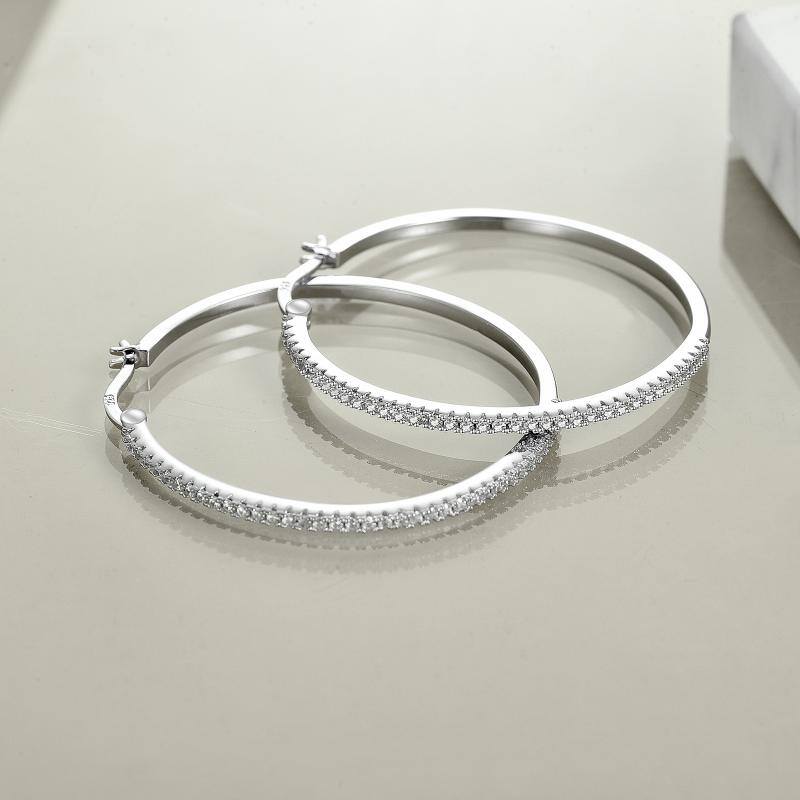 40mm HOOP EARRINGS - SILVER