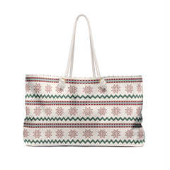 Holiday Season Geometric Christmas Art Pattern (AOP) Weekender Bag