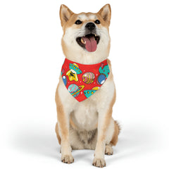 Pet Retro Pattern Bandana Collar