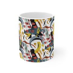 Colorful Camouflage Hand Painted Mug - 11 OZ