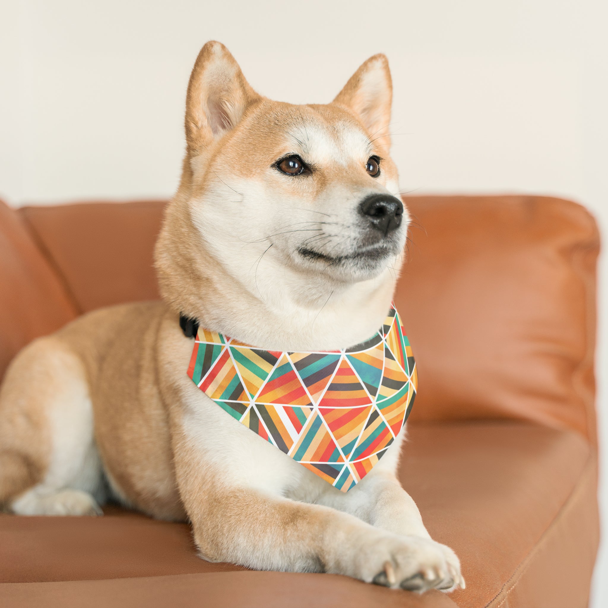 Pet Aztec Pattern Bandana Collar