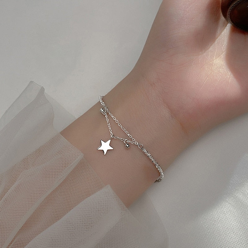 Studded Butterfly Bracelet - Sterling Silver