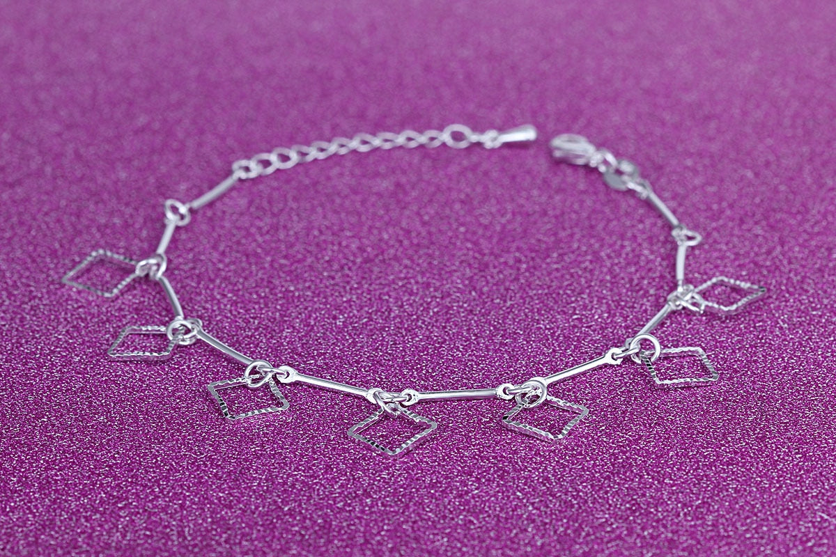 Studded Butterfly Bracelet - Sterling Silver