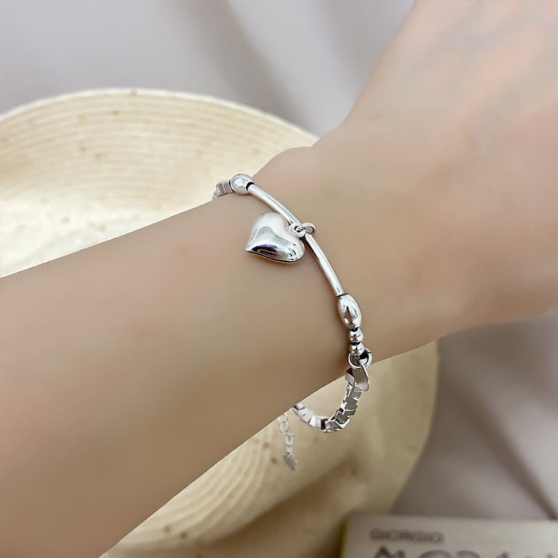 Studded Butterfly Bracelet - Sterling Silver