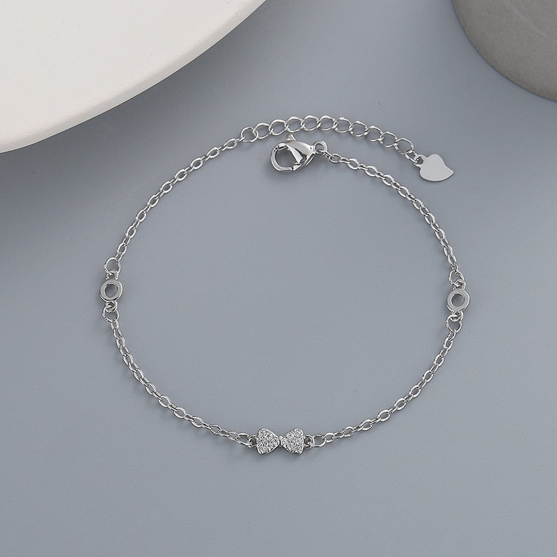 Studded Butterfly Bracelet - Sterling Silver