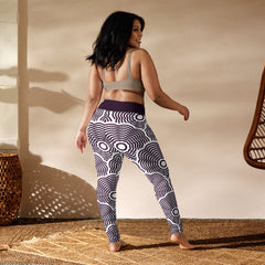 Abstract Floral Pattern Yoga Leggings