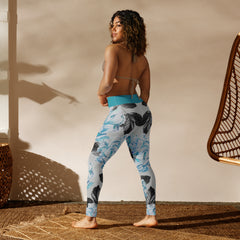 Retro Floral Pattern Yoga Leggings