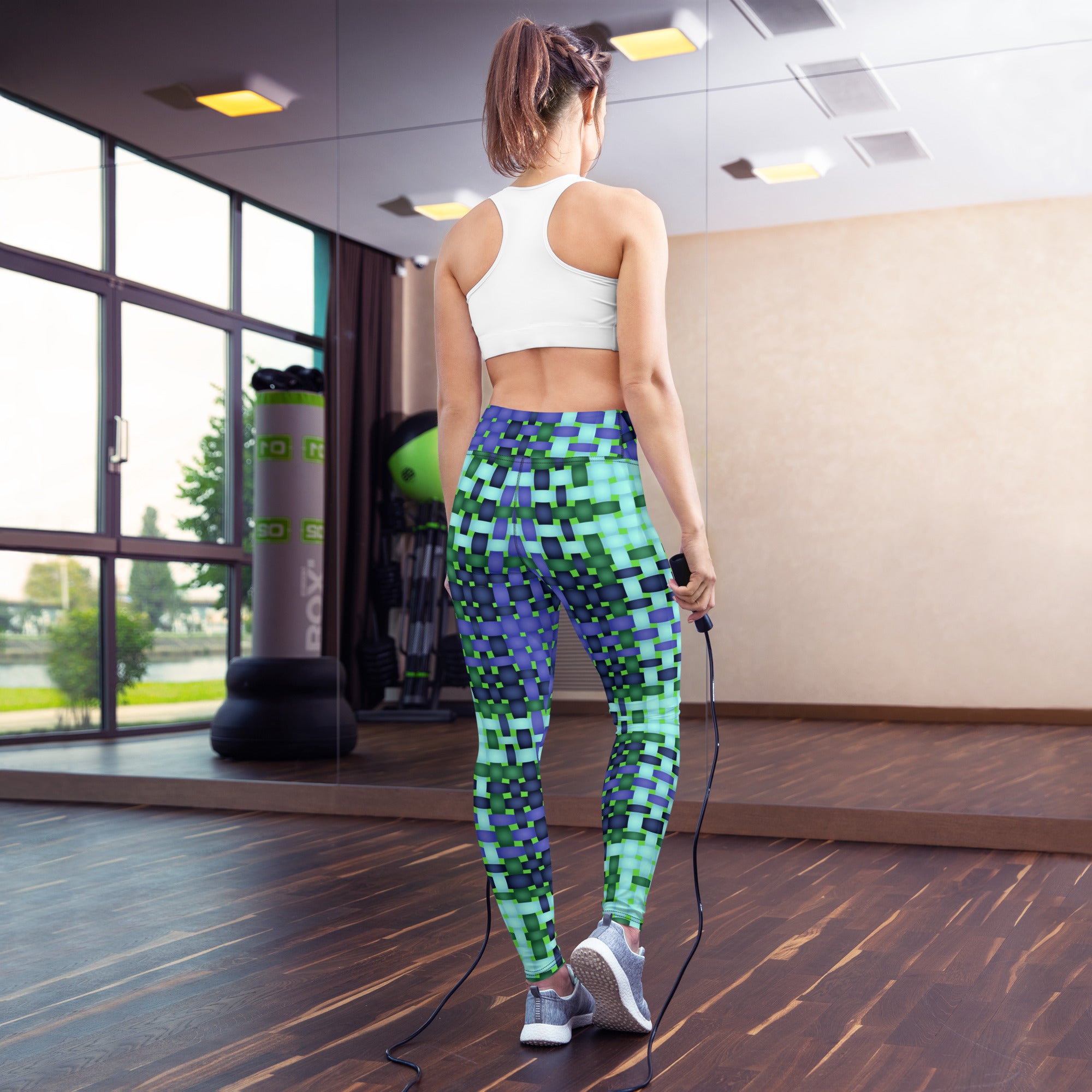 Retro Flash Pattern Yoga Leggings