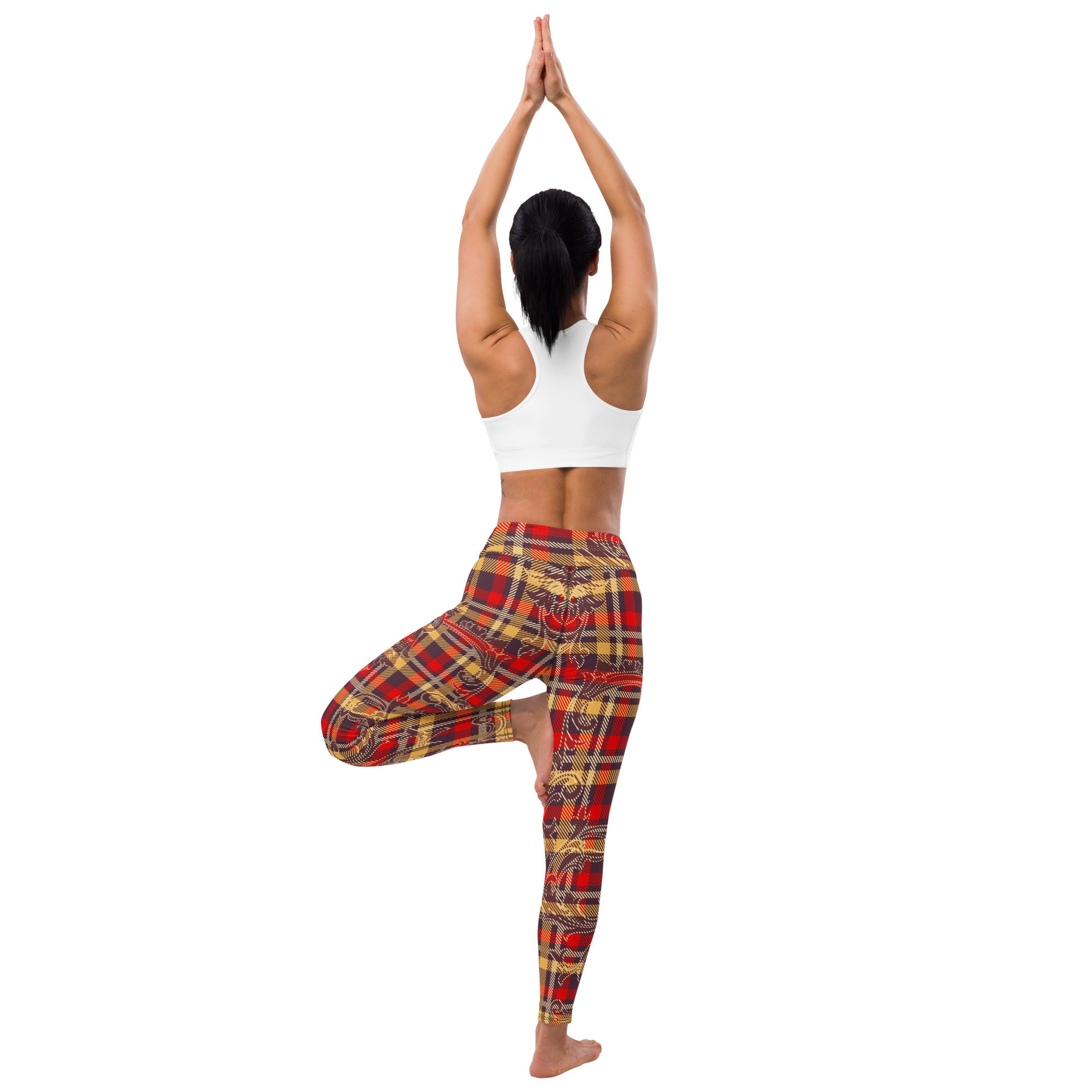 Retro Checkered Pattern Yoga Leggings