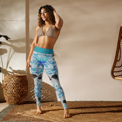 Retro Floral Pattern Yoga Leggings