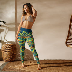 Vintage Abstract Pattern Yoga Leggings