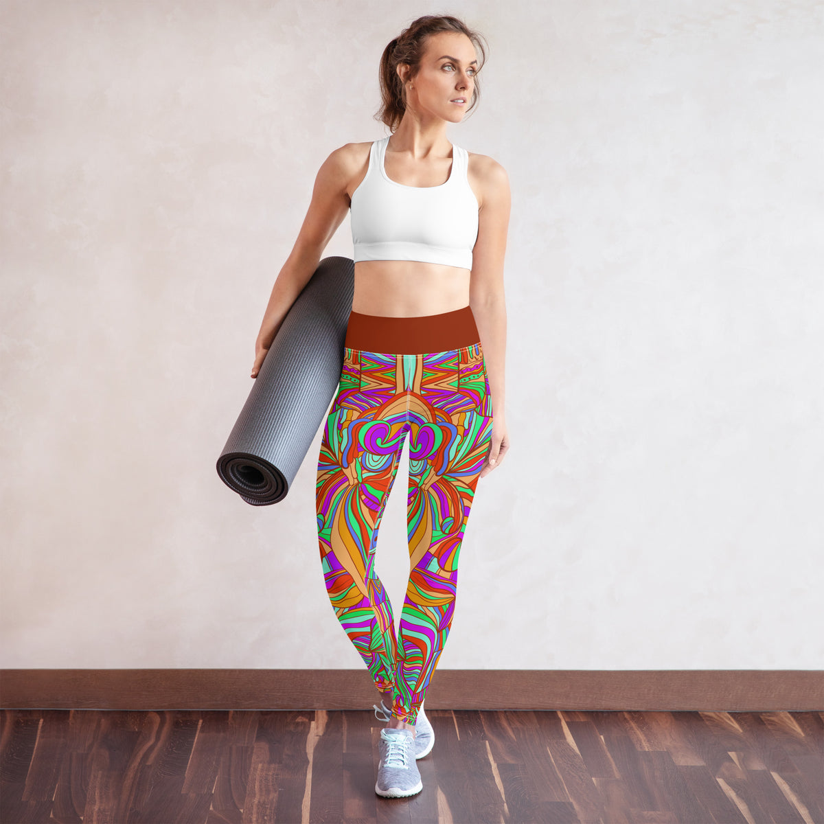 Retro Pattern Yoga Leggings