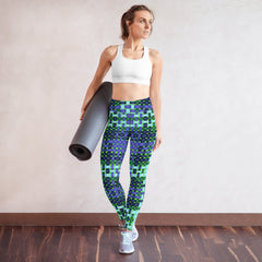 Retro Flash Pattern Yoga Leggings