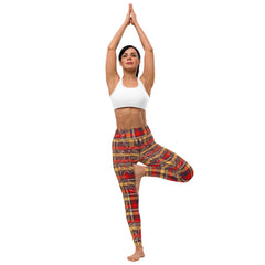 Retro Checkered Pattern Yoga Leggings