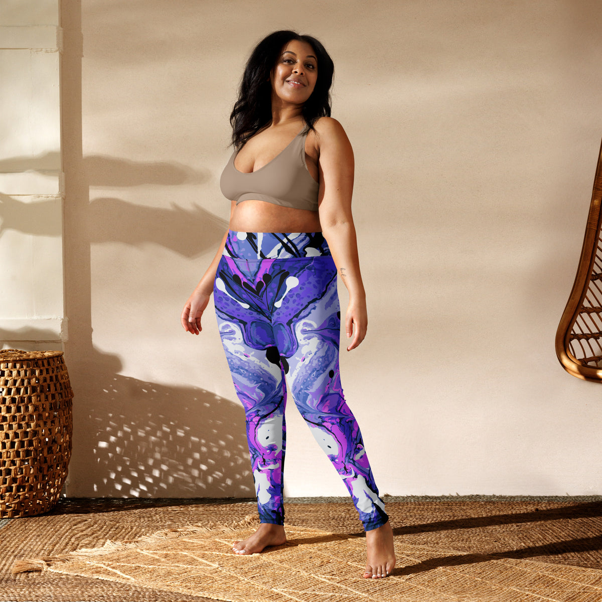 Acrylic Pattern Yoga Leggings