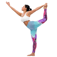 Tropical Pattern Yoga Leggings