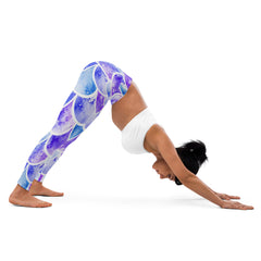 Watercolor Mosaic Pattern Yoga Leggings