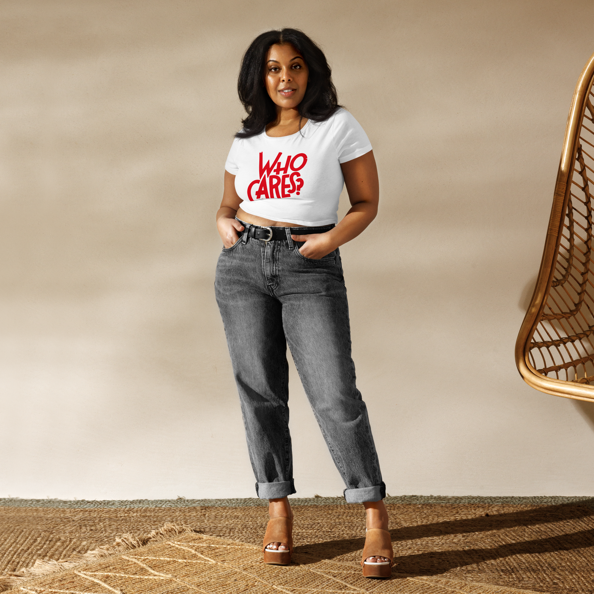 Women’s Crop Tee - Who Cares