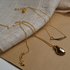 2 Pieces Set Waterdrop Irregular Necklaces